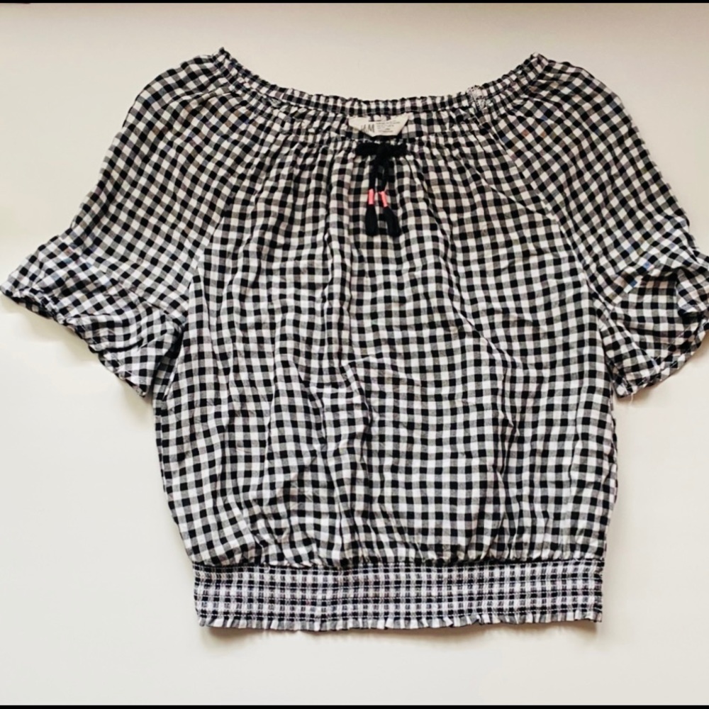 XS Gingham crop top